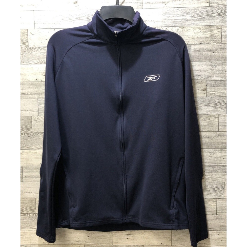 REEBOK RBK Women's (Size M) Play‎ Dry 1/2 Zip Navy Blue Pullover